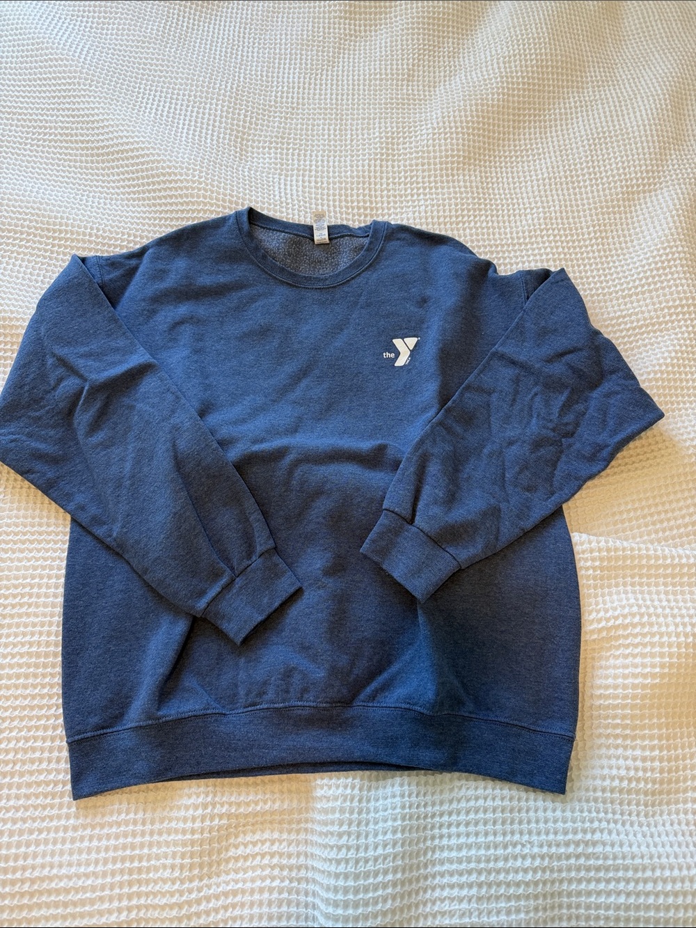 YMCA Navy Crewneck Sweatshirt with Small White Logo
